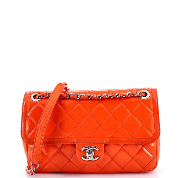 Chanel Medium Coco Shine Flap Bag Quilted Patent - Picture 1 of 8